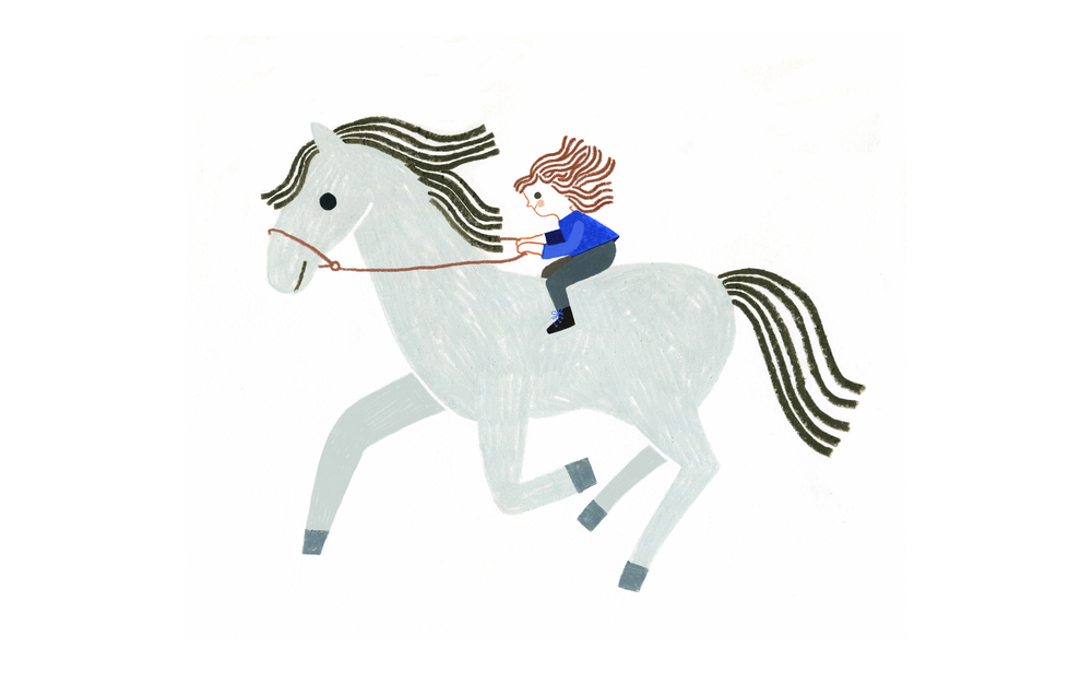 ילד רוכב על סוס